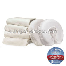 Cobertura de encosto de cabeça lavável de algodão branco com massagem